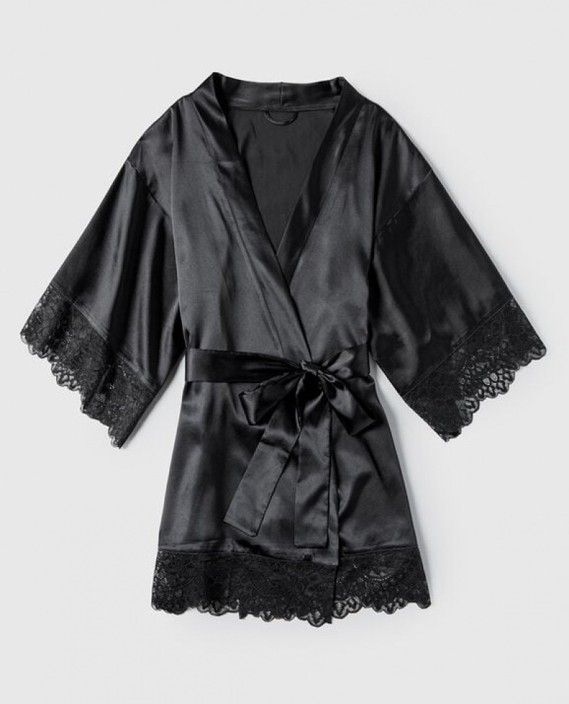 La Senza Lingerie Outlet - Satin Kimono Women Black